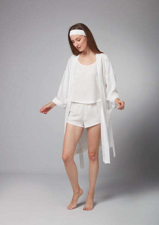 Pacha Robe- White Orchid